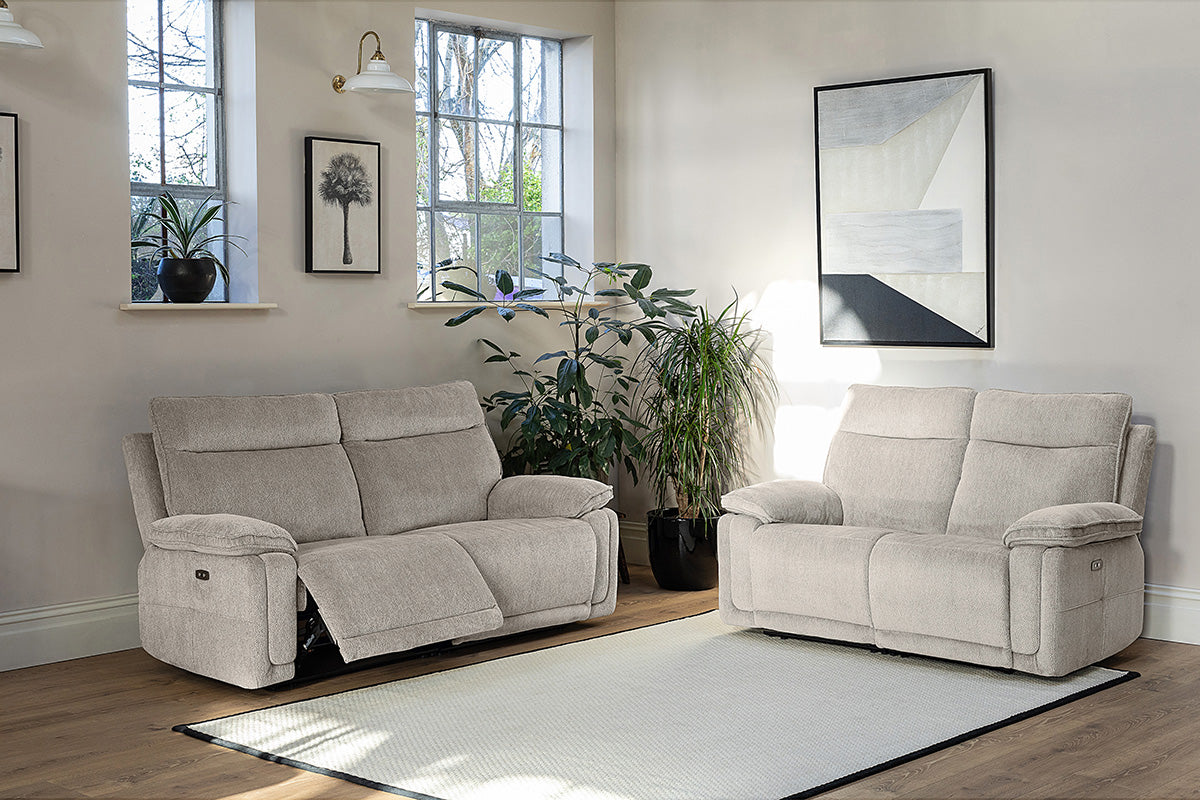 Cadenza 2 Seater Sofa | Power Recliner | Fabric | Camel