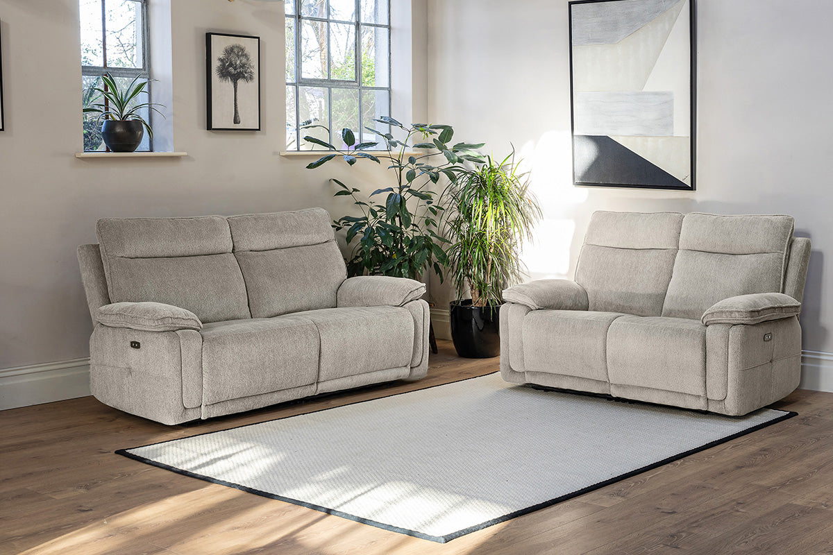 Cadenza 2 Seater Sofa | Power Recliner | Fabric | Camel