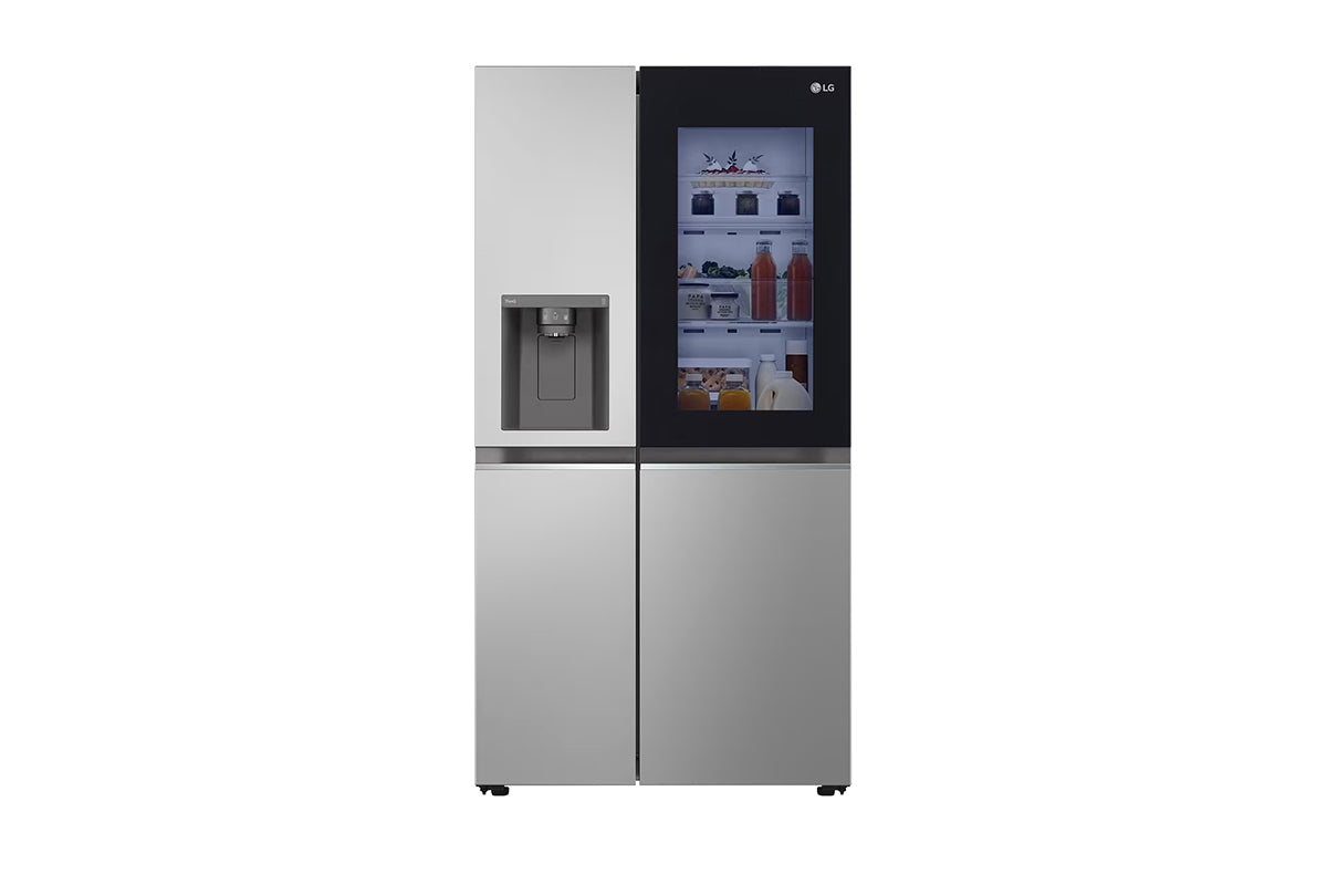 LG InstaView Freestanding American Fridge Freezer | GSGV81PYLL | Prime Silver