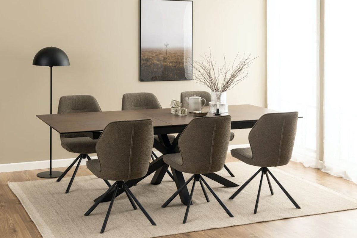 Harlie Rectangular Extending Dining Table | 240cm | Brown