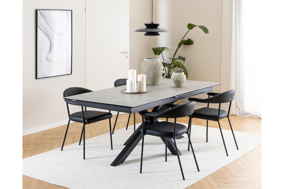 Harlie Rectangular Extending Dining Table | 200 -240 cm | Grey