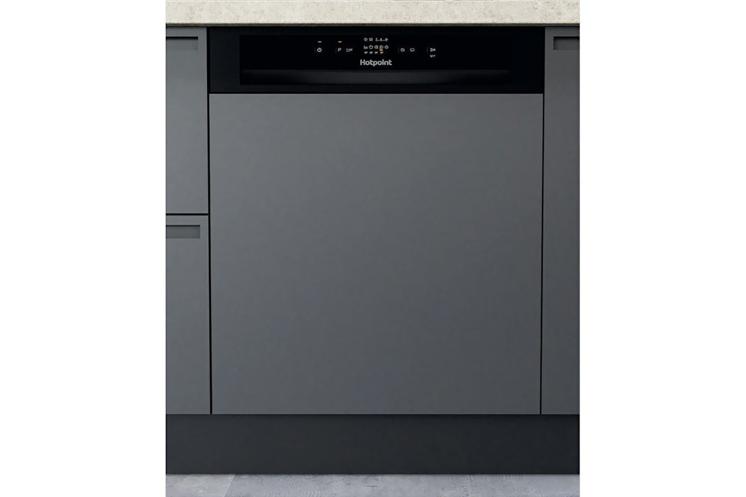 Hotpoint Semi Integrated Full Size Dishwasher | 14 Place | H3BL626BUK | Black