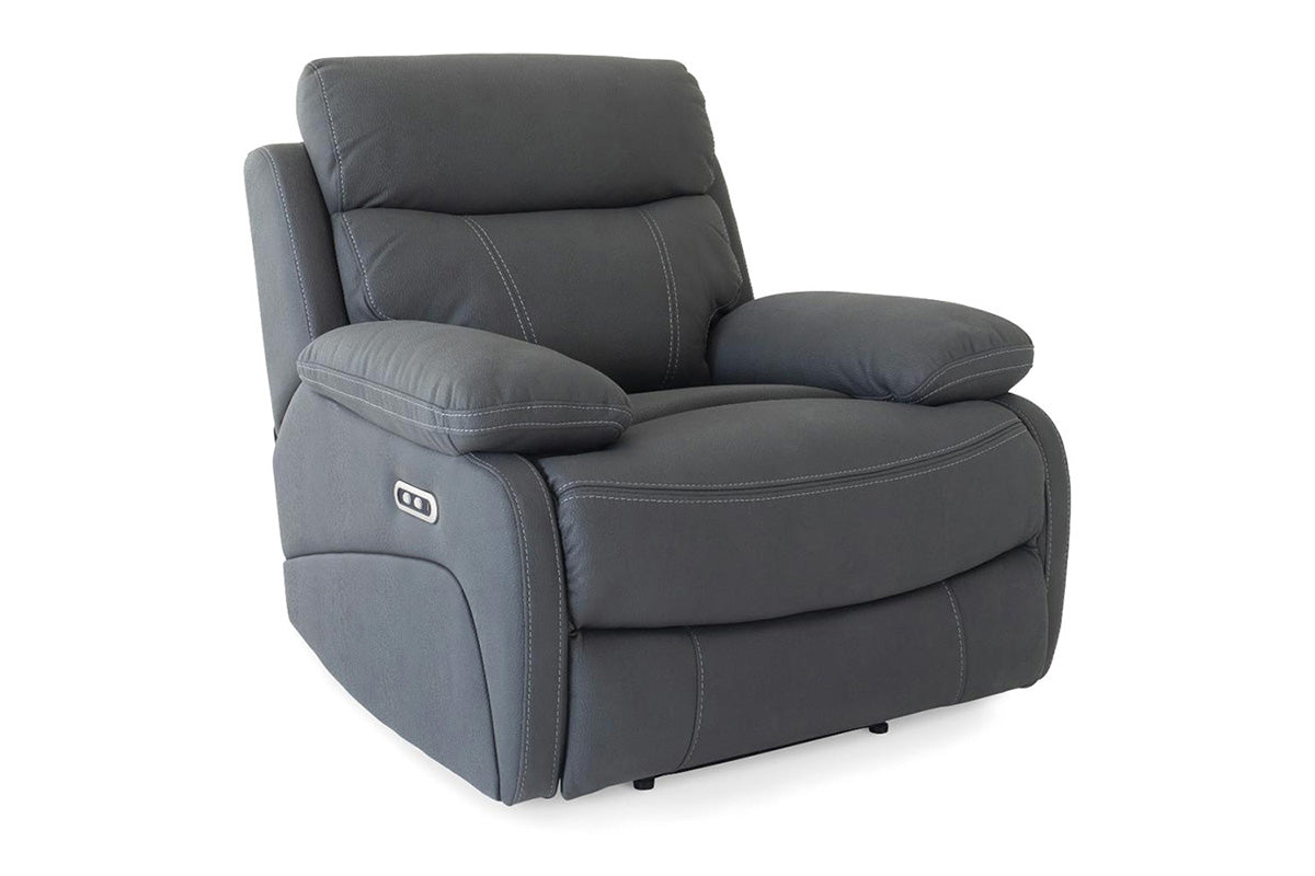 Hardy Armchair | USB | Power Recliner | Fabric | Grey