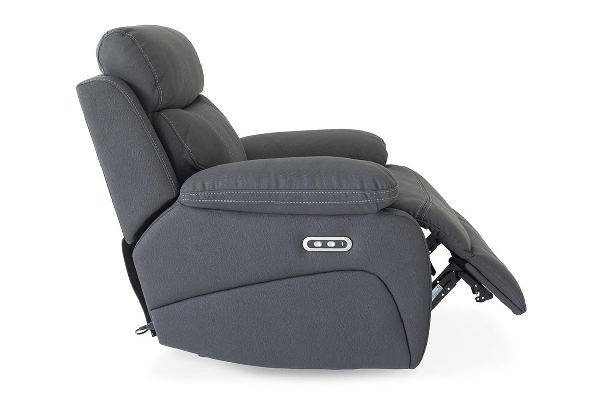 Hardy Armchair | USB | Power Recliner | Fabric | Grey