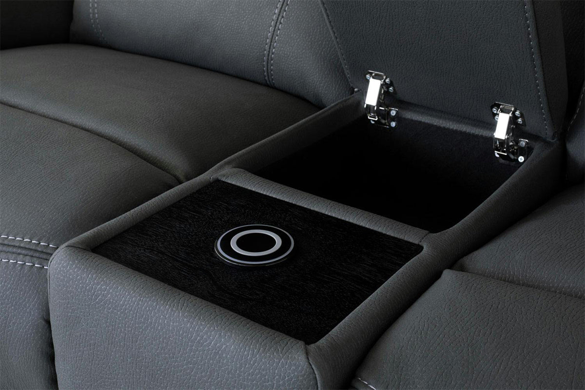 Hardy 2 Seater | Console | USB | Power Recliner | Grey