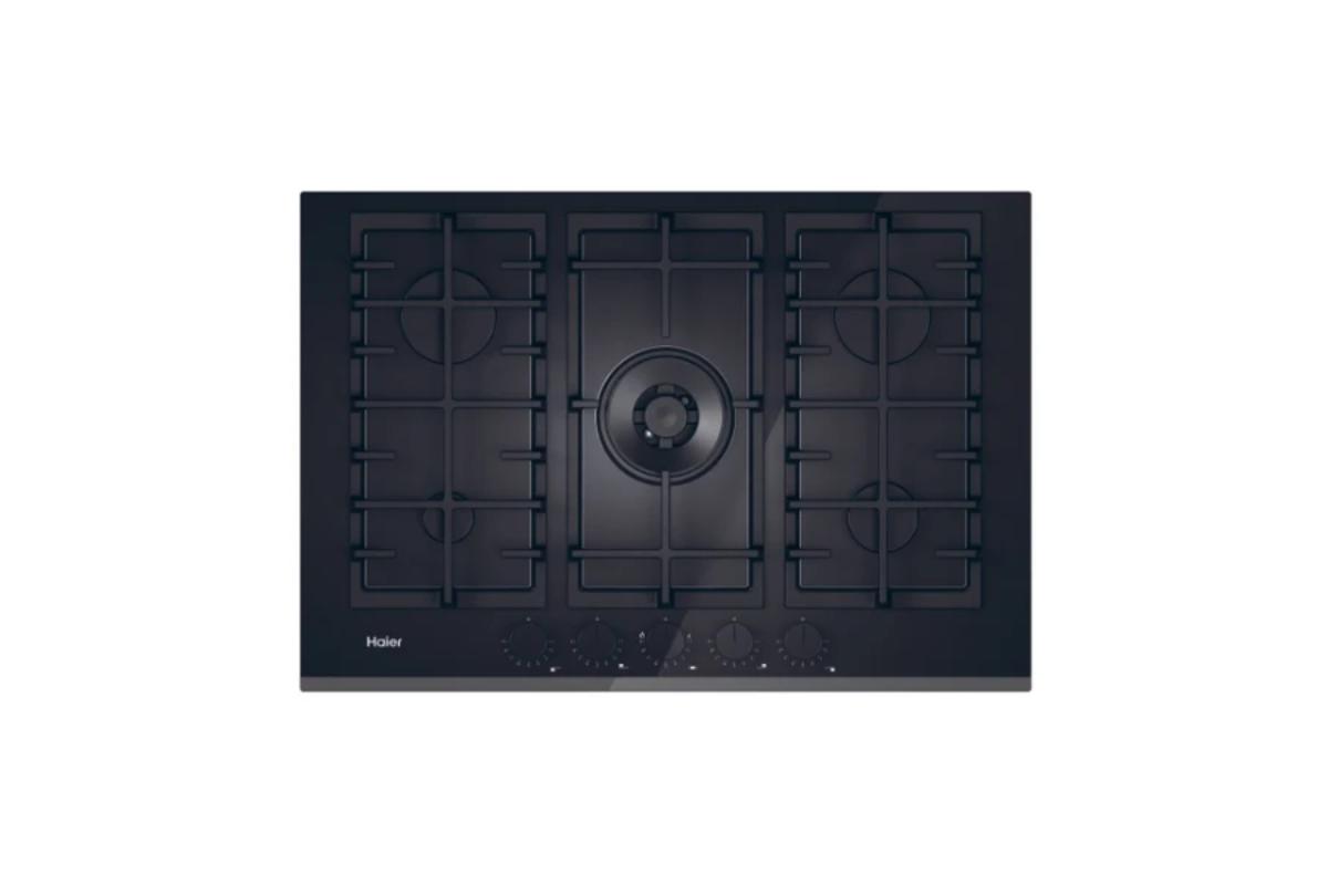 Haier Series 6 75cm 5 Burner Gas Hob | HAVG75TBBP | Black