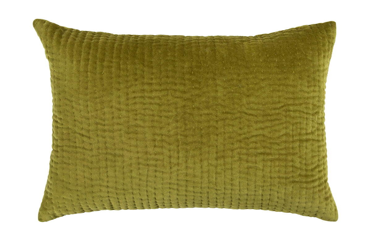 Voyage Maison | Haze Feather Cushion | Olive | 40 x 60 cm