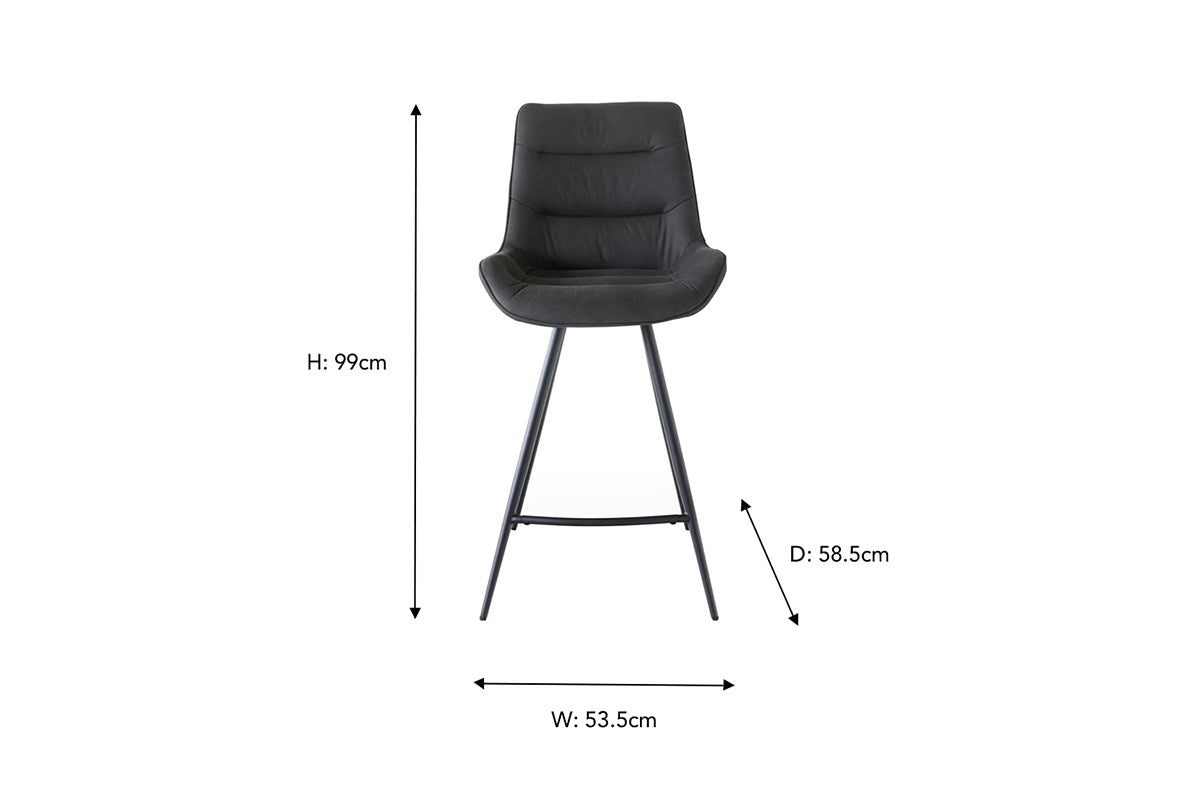 Bas Bar Stool | Grey