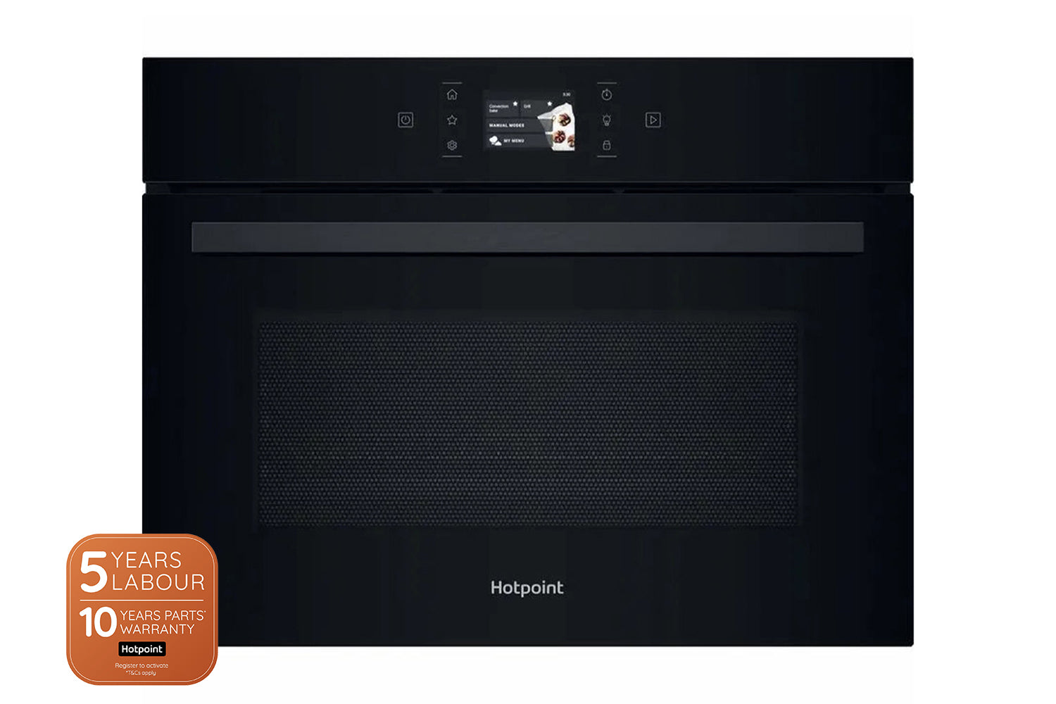 Hotpoint Class 8 Built-in Compact Oven with Microwave | HCT9A9PHTSBUK | Black