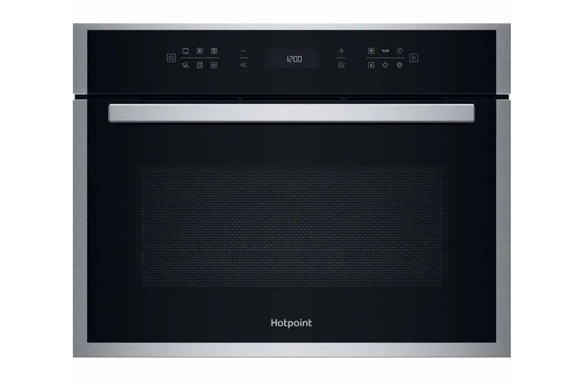 Hotpoint 53L 950W Built-in Combi Microwave | HCW6O7HTSXUK | Stainless steel