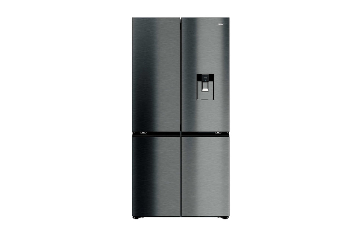 Haier Cube 90 Series 7 Freestanding American Fridge Freezer | HCW79F19EHSB | Stainless Steel Inox