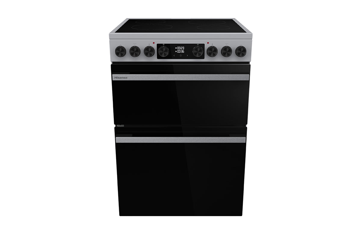 Hisense 60cm Freestanding Double Oven Electric Cooker | HDCEC6C20X | Stainless Steel