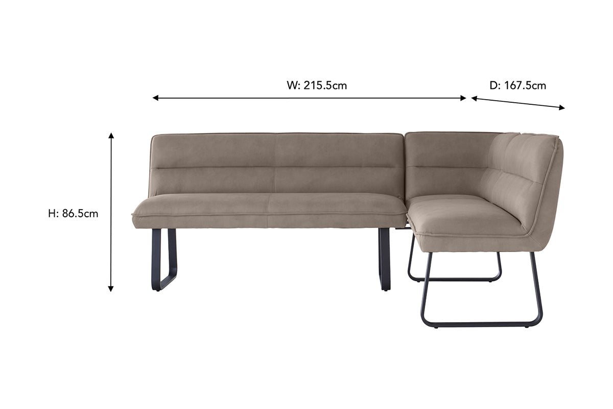 Bas Corner Bench | Taupe