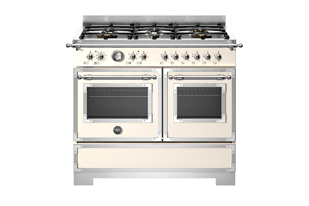 Bertazzoni Heritage Series 100cm Dual Fuel Range Cooker | HER106L2EAVT2 | Ivory