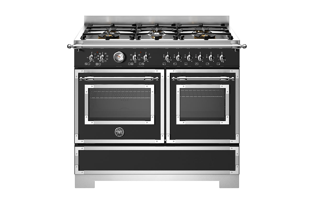 Bertazzoni Heritage Series 100cm Dual Fuel Range Cooker | HER106L2ENET2 | Matt Black