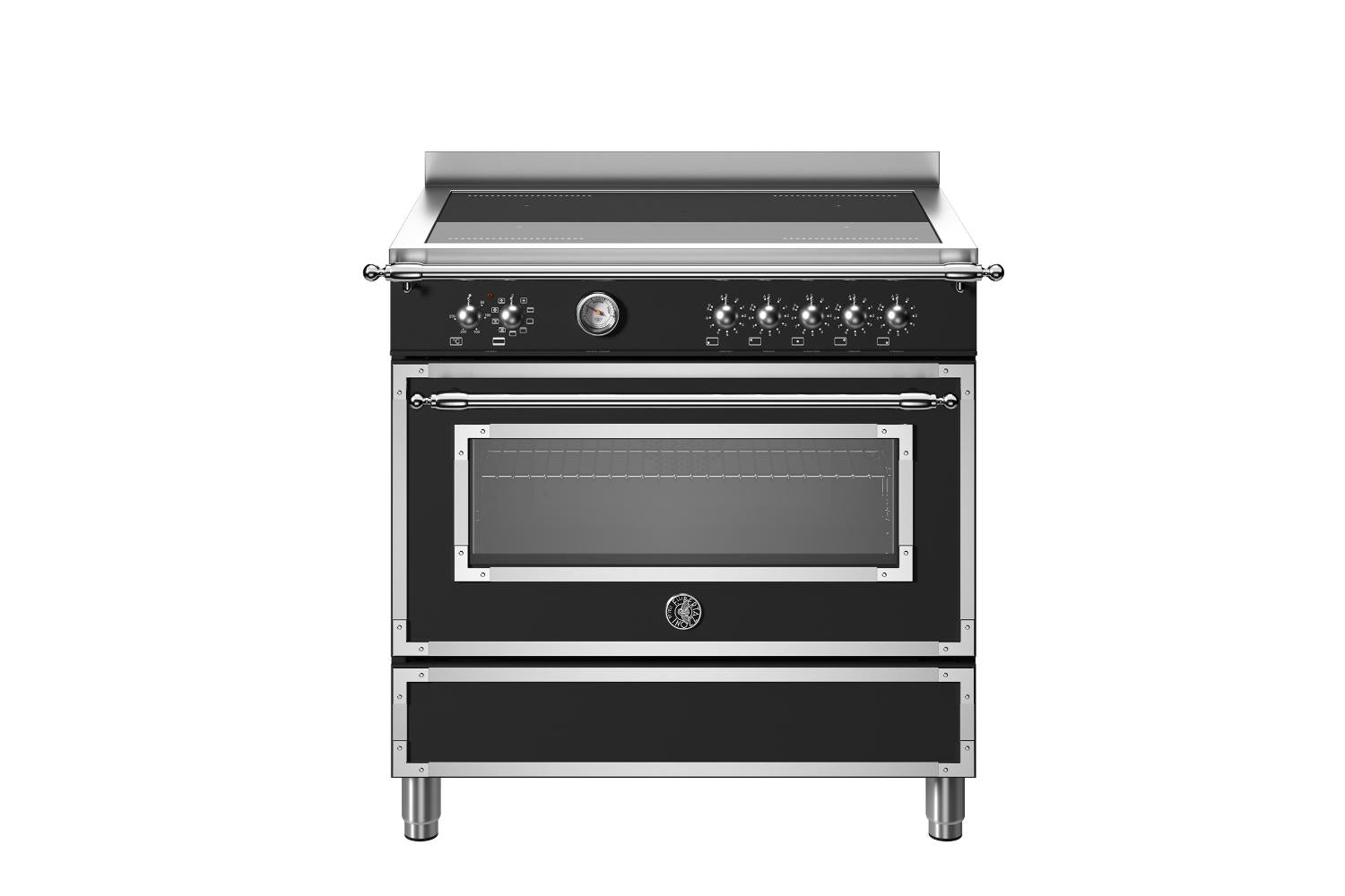 Bertazzoni 90cm Heritage Series Freestanding Electric Range Cooker | HER95I1ENET | Nero Matt