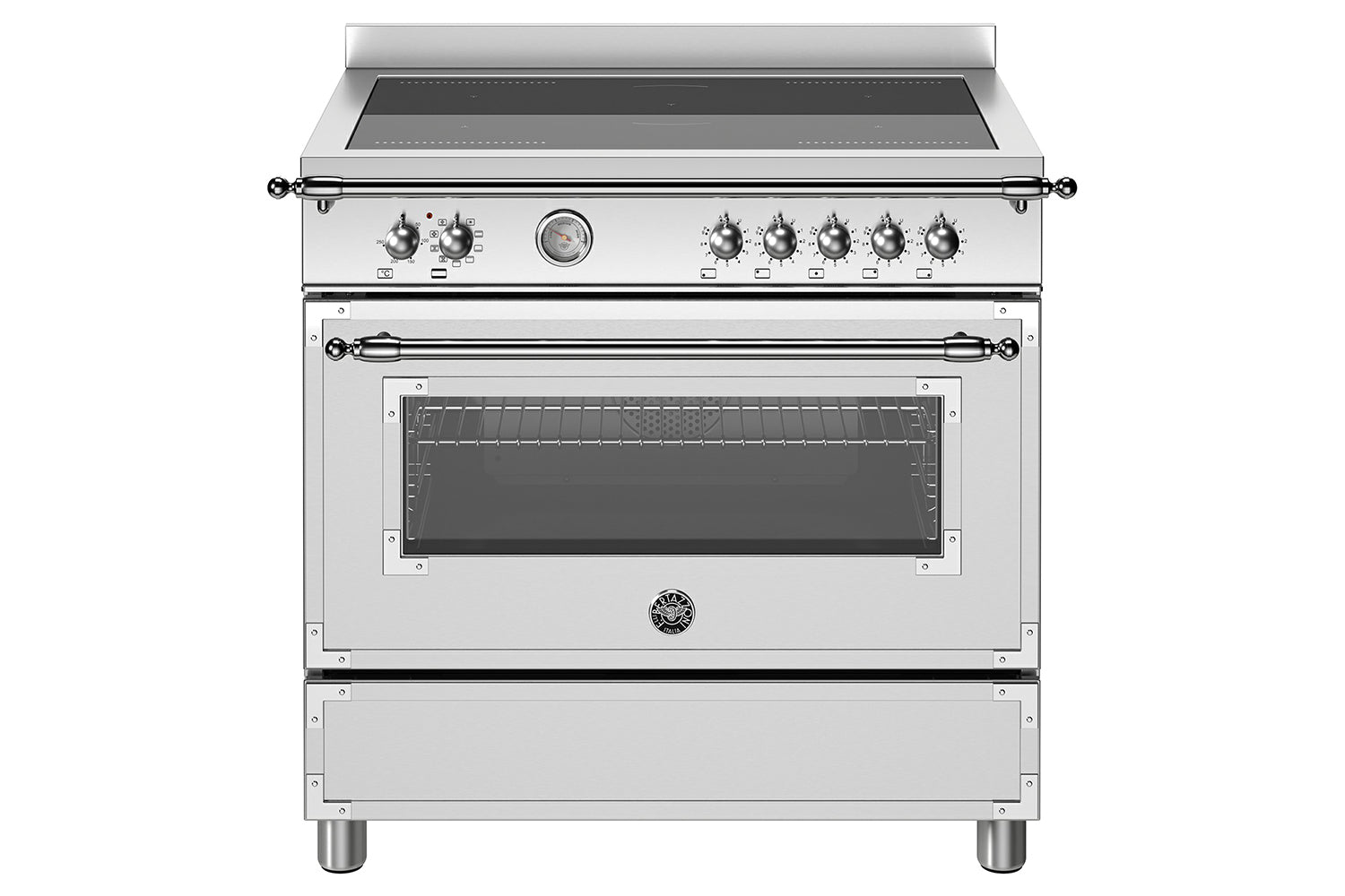 Bertazzoni 90cm Heritage Series Freestanding Electric Range Cooker | HER95I1EXT | Stainless Steel