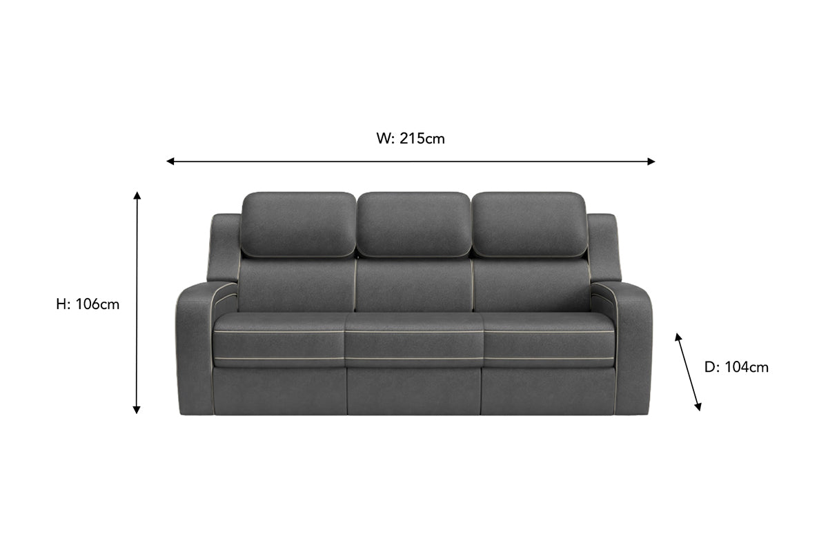 Dimensions of the Shobi Power Recliner and Massage Chairs Grey by Harvey Norman UK