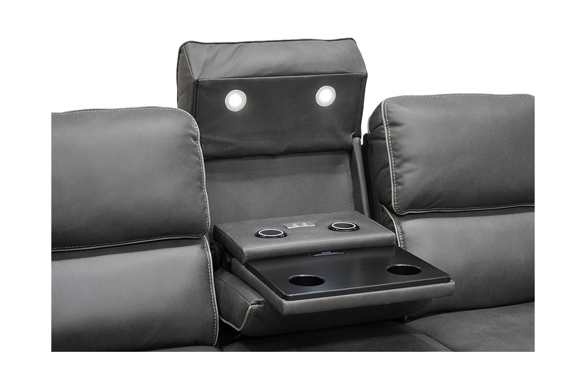 Shobi 2 Seater Sofa | Power Recliner | Console | Heated & Massage Seat | Fabric