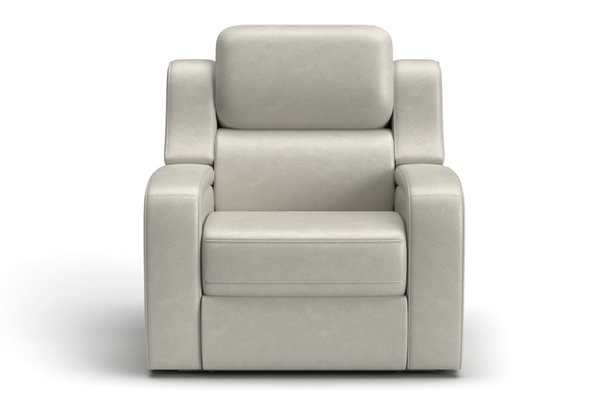 Shobi Armchair | Power Recliner | Tilt and Lift | Heated & Massage Seat | Leather | Putty