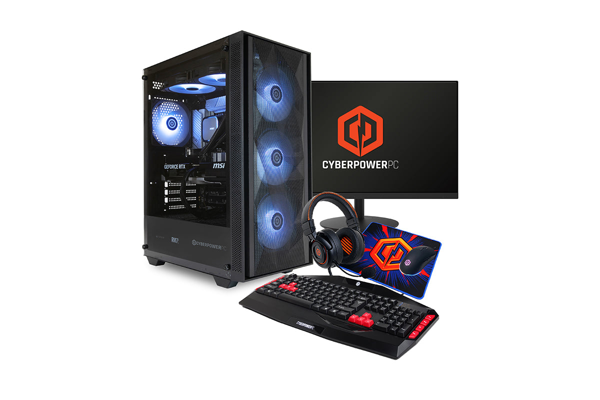 CyberPowerPC AMD Ryzen 5 Bundle | RTX 5060 | 32GB | 1TB | Black