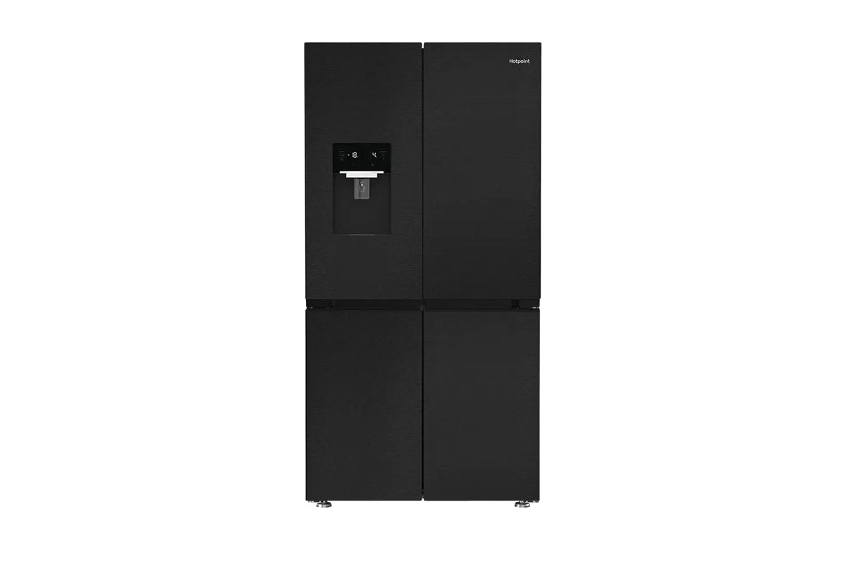 Hotpoint Freestanding American Fridge Freezer with Water and Ice Dispenser | HPGF6564XK4UK | Black/Inox