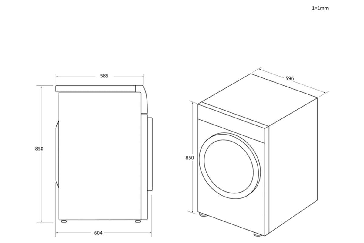Hoover H-DRY 350 9kg Freestanding Condenser Tumble Dryer | HREC9TE-80 | White-8