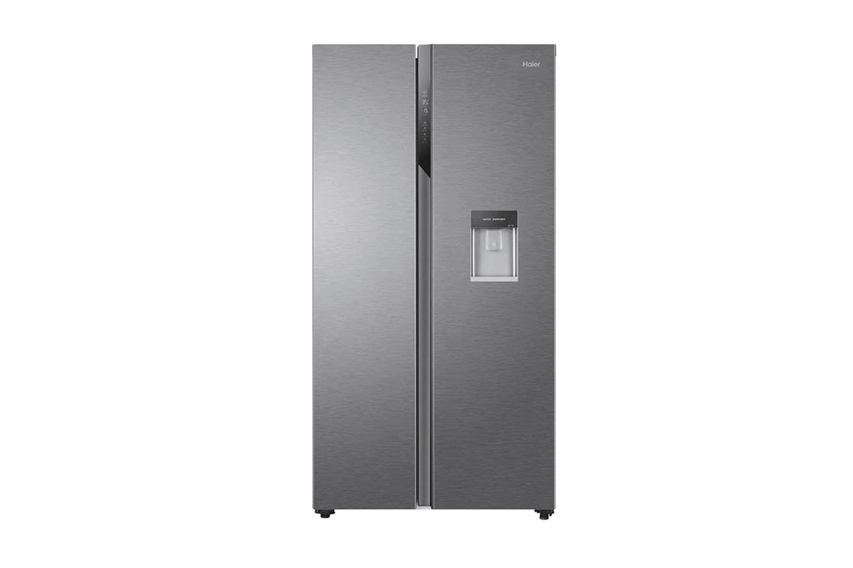 Haier SBS 90 Series 3 Freestanding American Fridge Freezer | HSR3918EWPG | Silver
