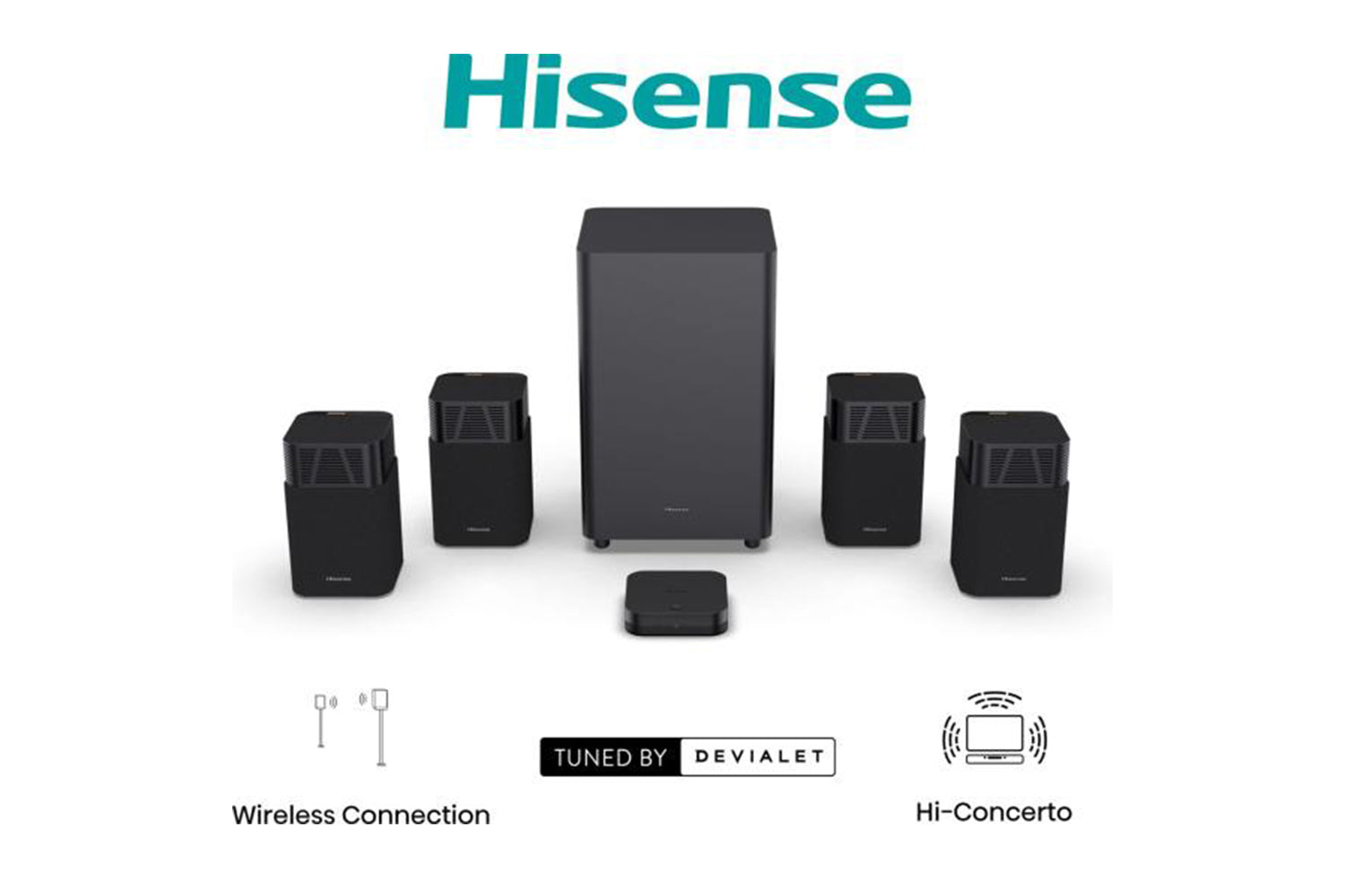 Hisense 4.1.2ch Home Theatre Soundbar with Subwoofer | HTSATURN