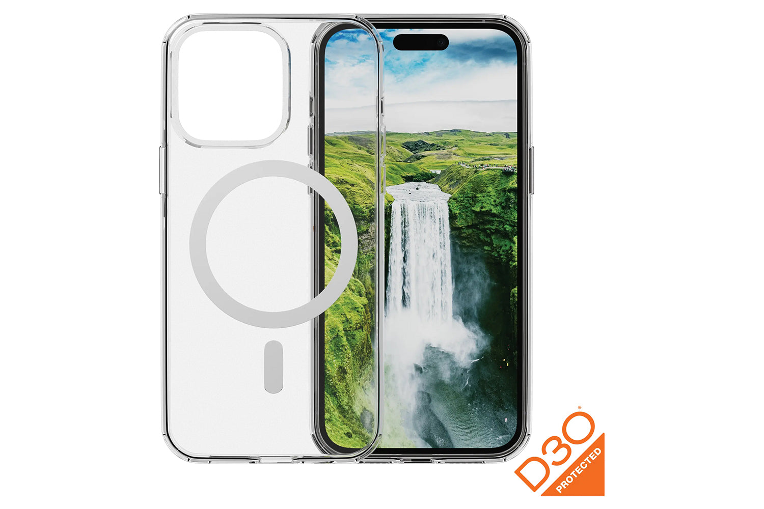 dbramante1928 Iceland Ultra D3O iPhone 15 Pro Max MagSafe Case | Clear