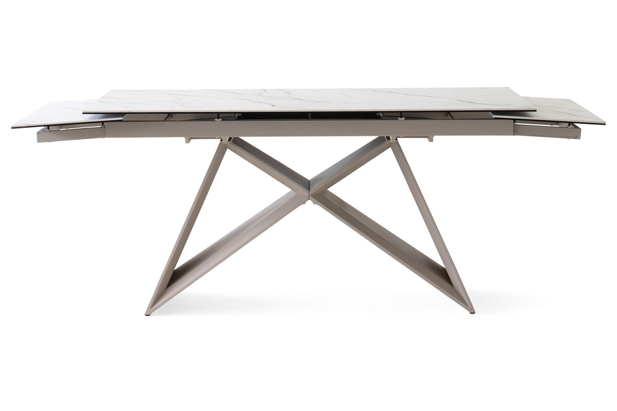 Milano Extendable Dining Table | White/Beige