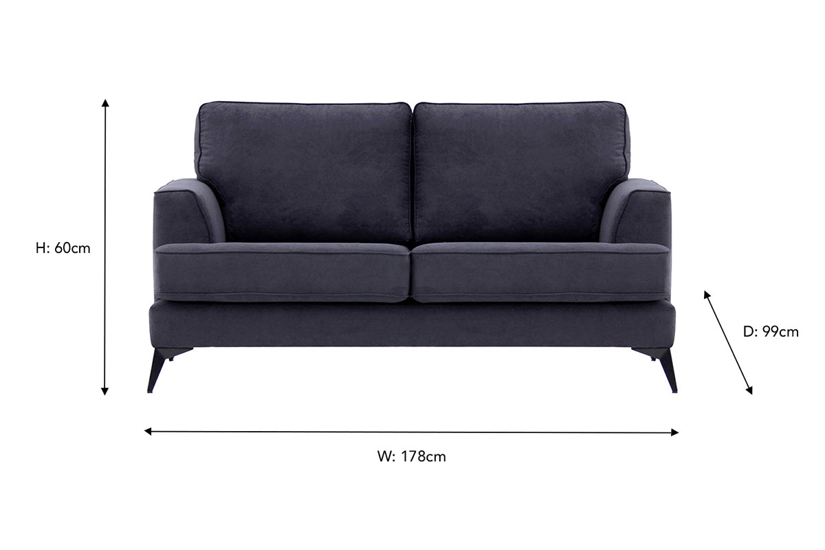 Jude 2 Seater Sofa | Fabric | Blue