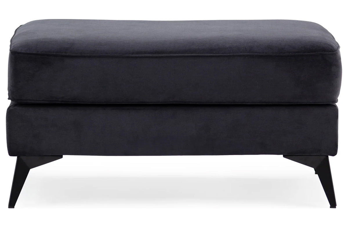 Jude Footstool | Fabric| Black