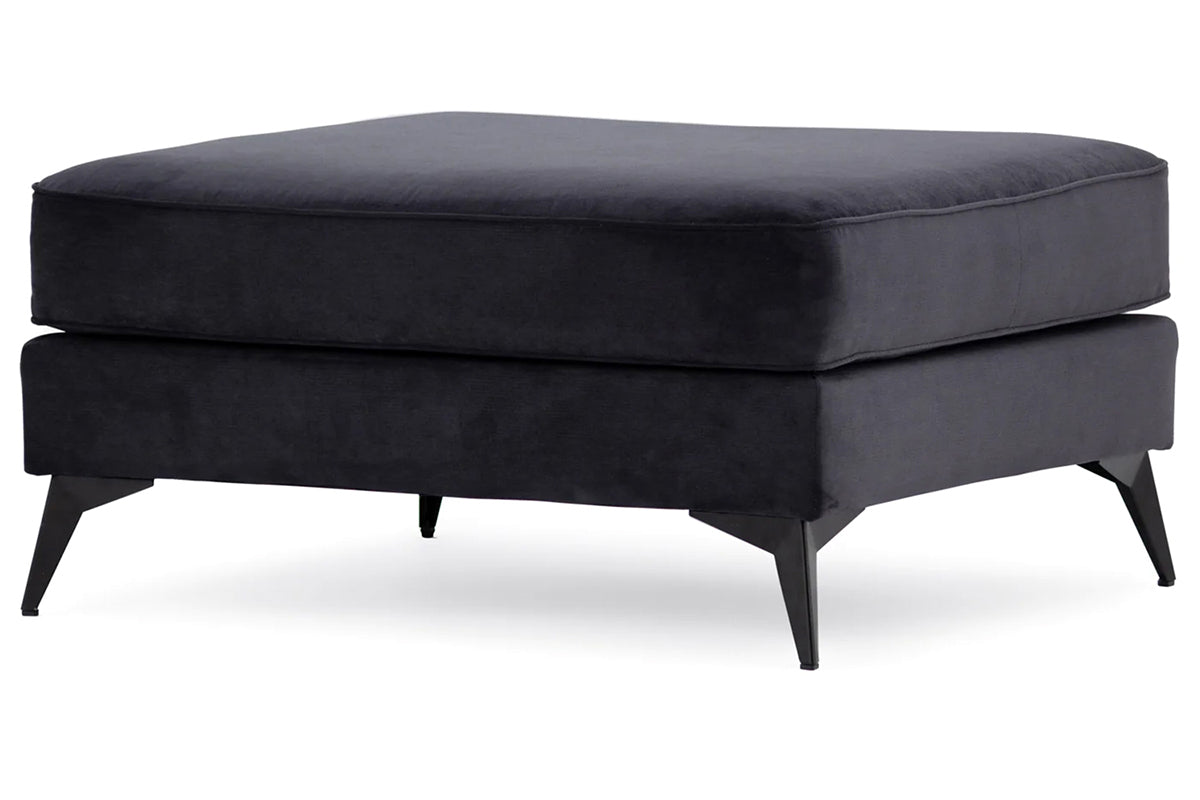 Jude Footstool | Fabric| Black