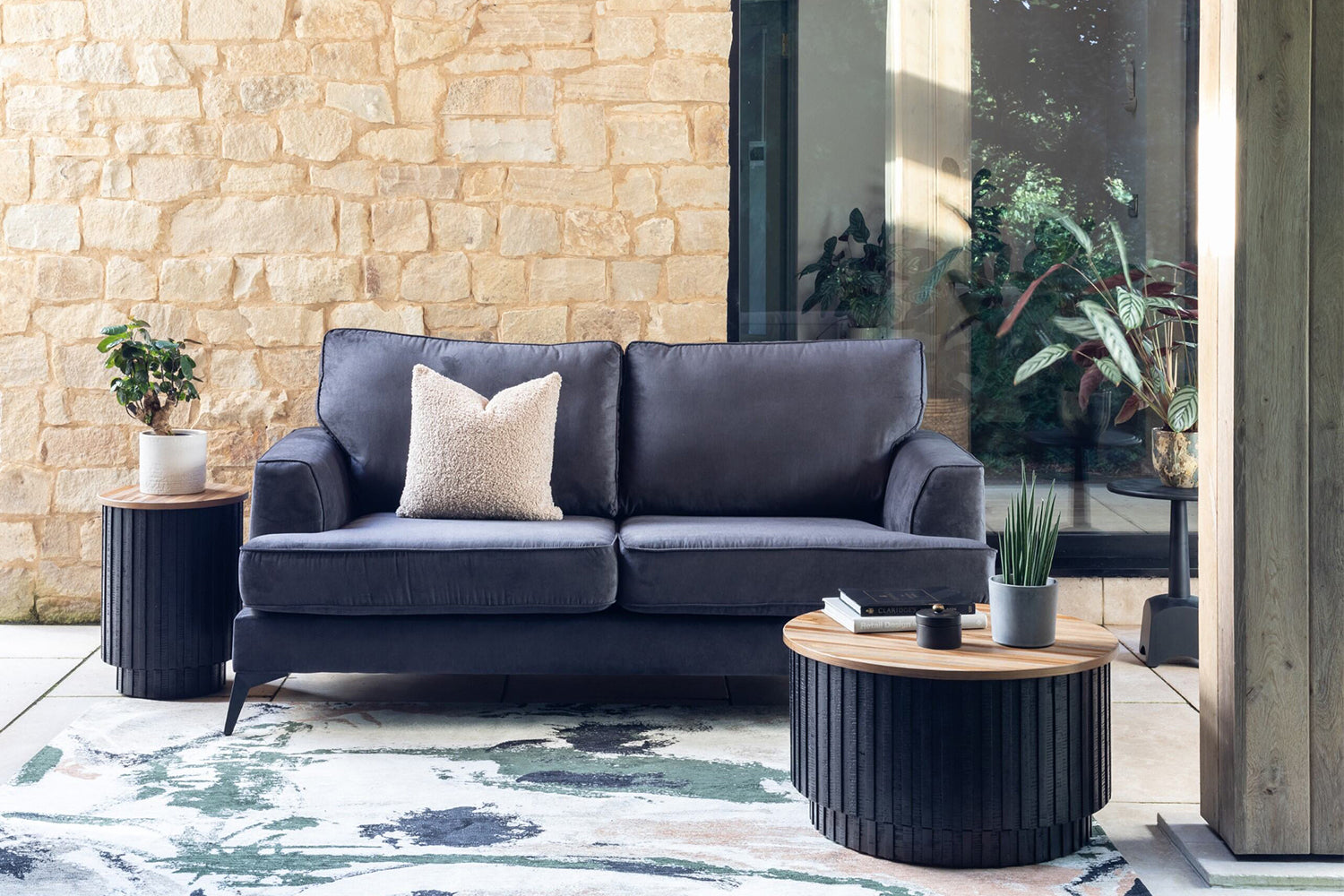 Jude 3 Seater Sofa Blue