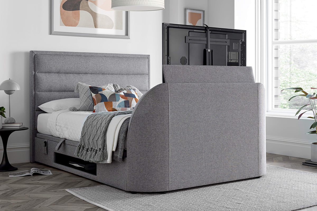 Hera TV Ottoman Bed Frame | Double | 4ft6 | Grey