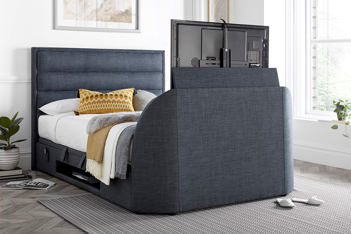 Hera TV Ottoman Bed Frame | Super King | 6ft | Slate