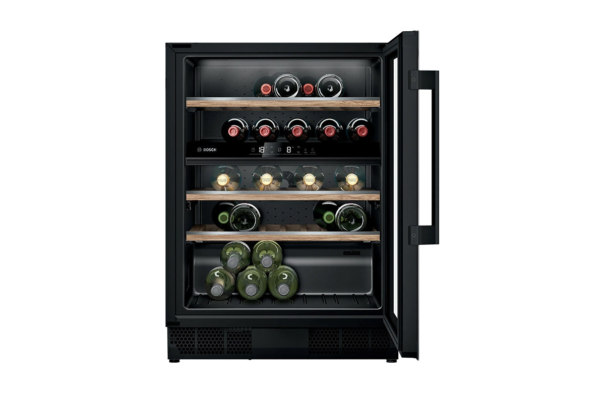 Bosch Series 6 44 Bottles Built-in Wine Cooler | KUW21AHG0G | Black