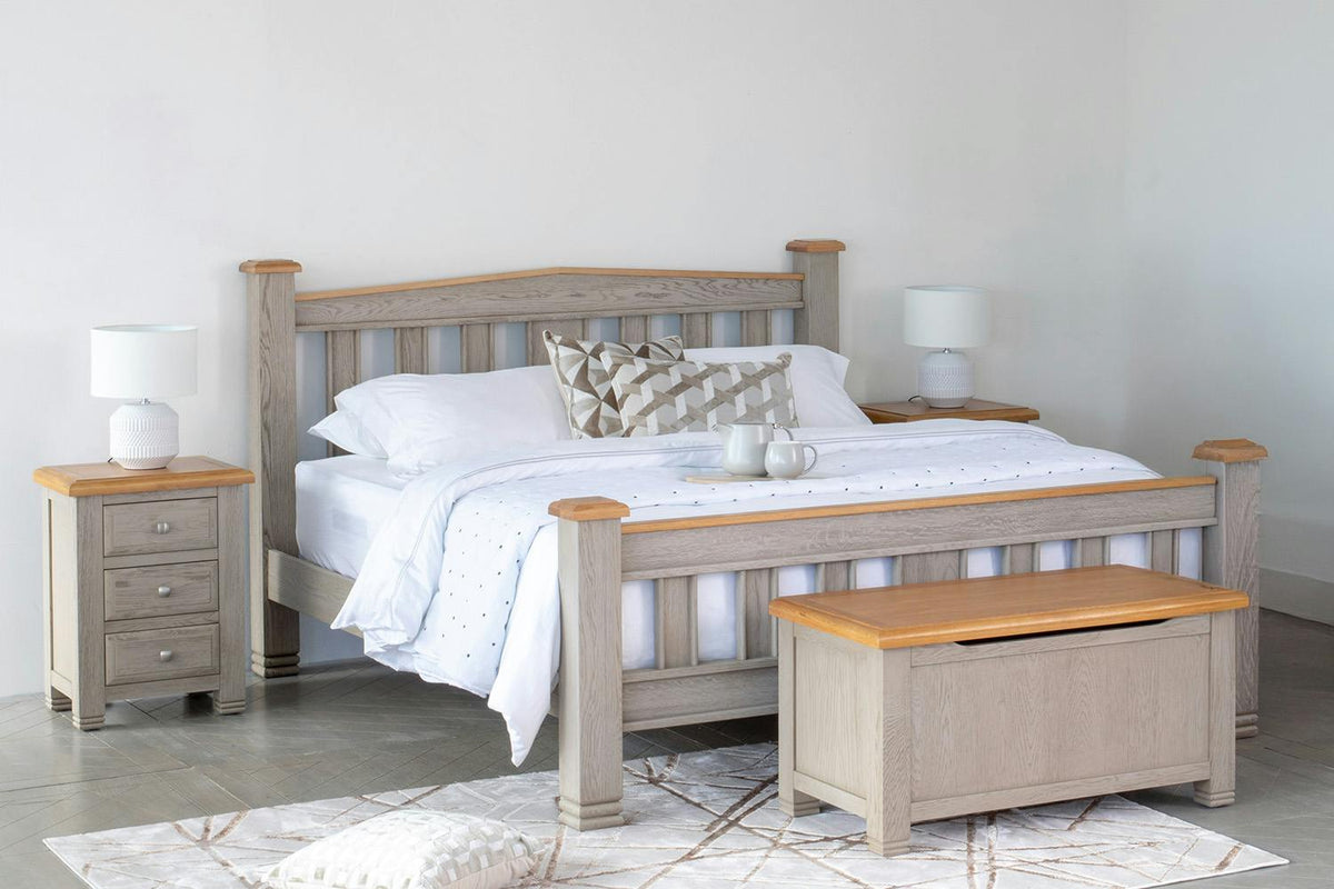 Lancaster Bed Frame | King | 5ft | Aged Grey