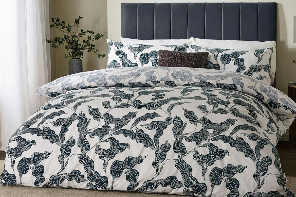 Hoem | Lauro Polycotton Duvet Cover Set | Dusk | King