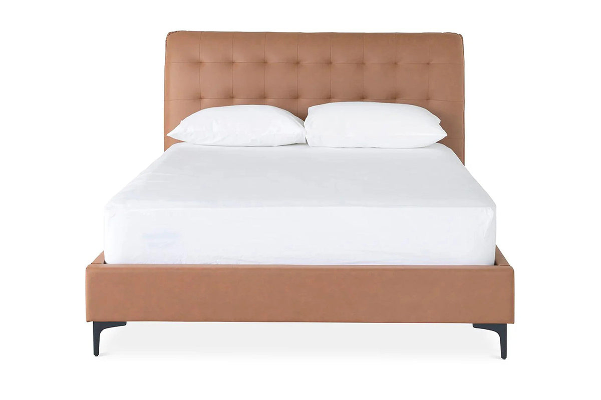 Lewis Bed Frame | Vegan Leather | King | 5ft | Tan