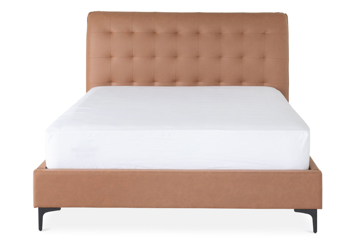 Lewis Bed Frame | Vegan Leather | King | 5ft | Tan