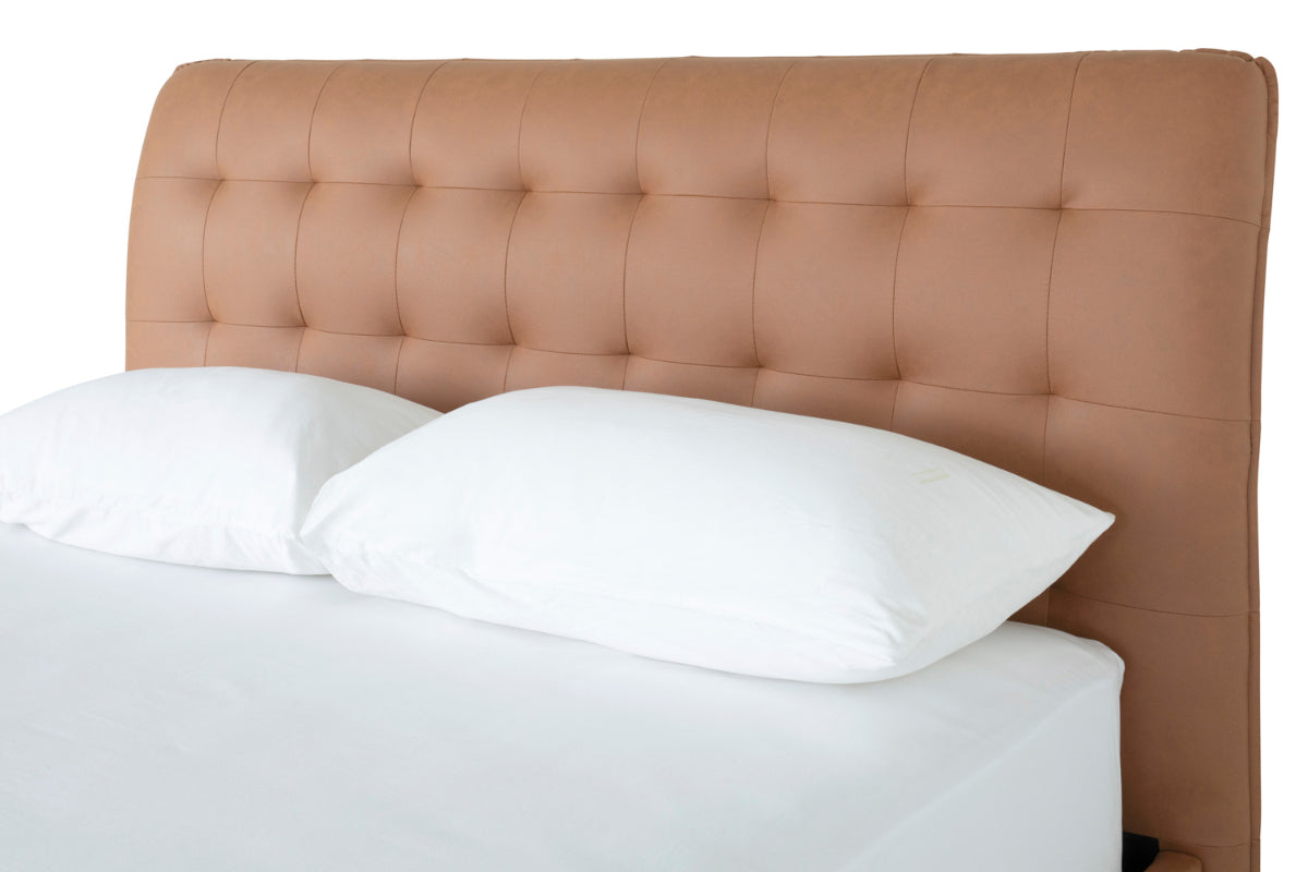 Lewis Bed Frame | Vegan Leather | Super King | 6ft | Tan