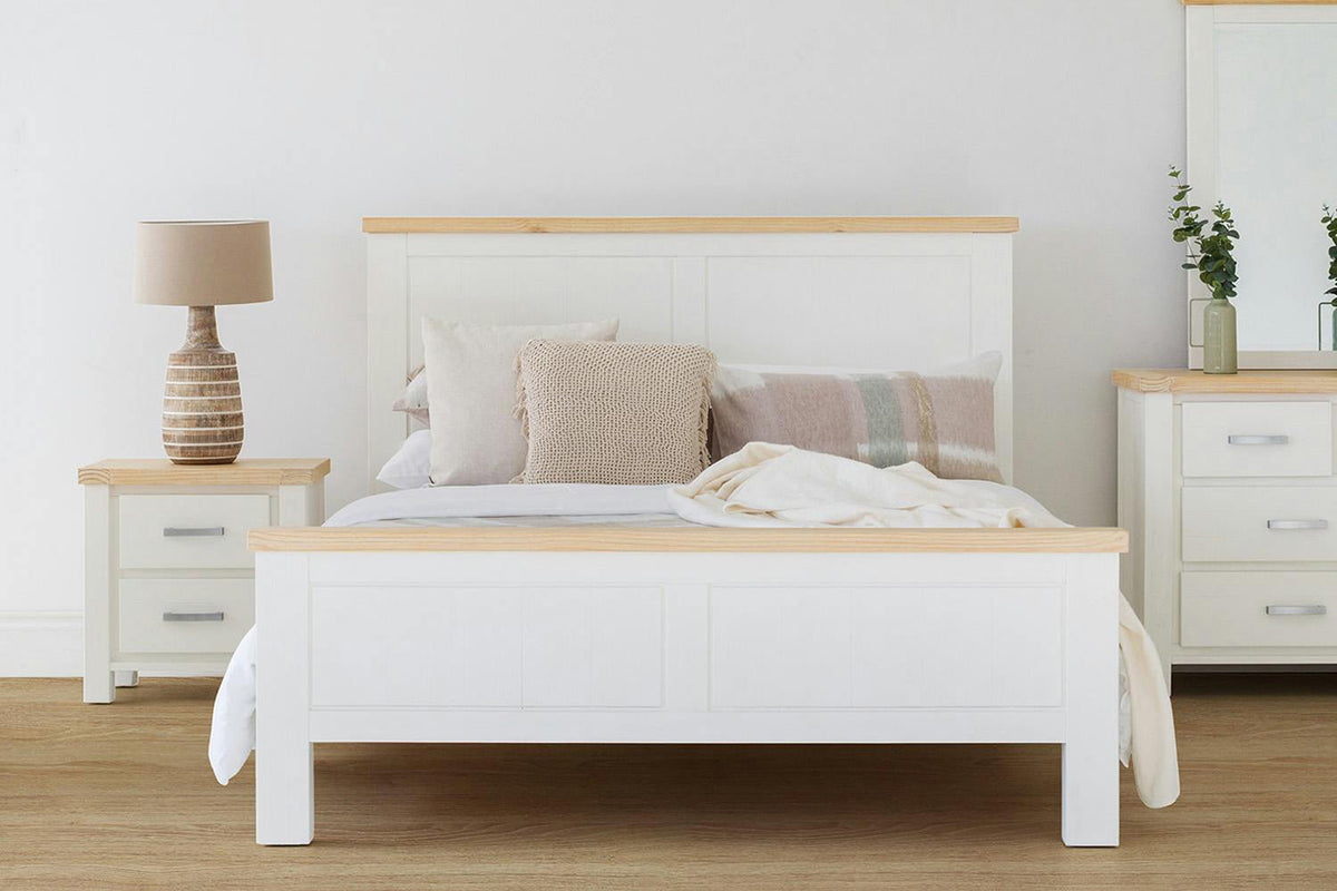 Cotswold Bed Frame | Super King | 6ft | White & Natural