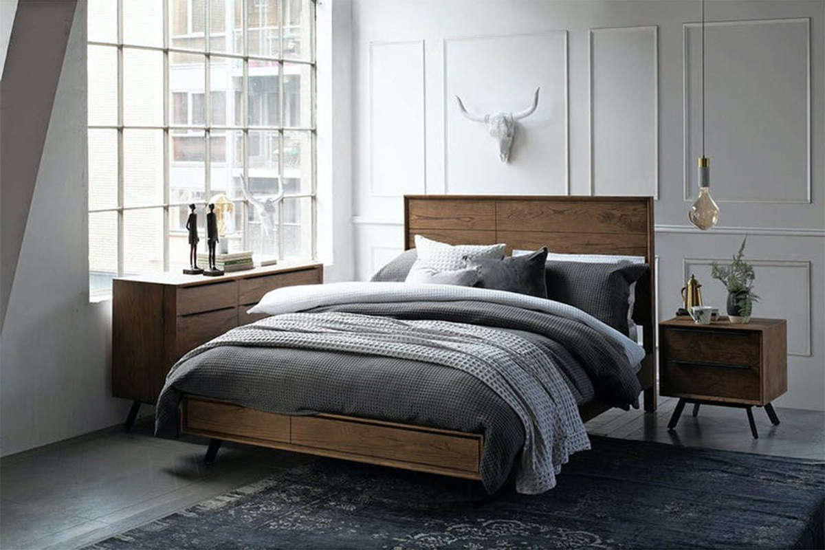Hamilton Bed Frame | Double | 4ft6 | Aged Oak