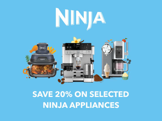 20% off selected Ninja appliances.