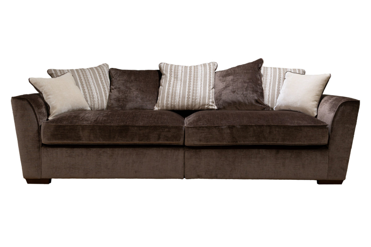 Lilly 4 Seater Sofa | Fabric | Brown