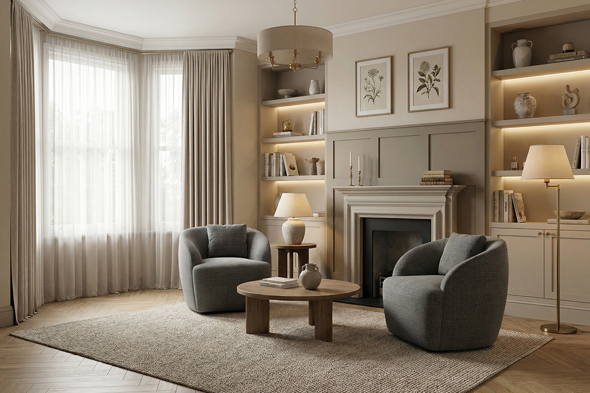 Mel Armchair | Fabric | Coco Grey