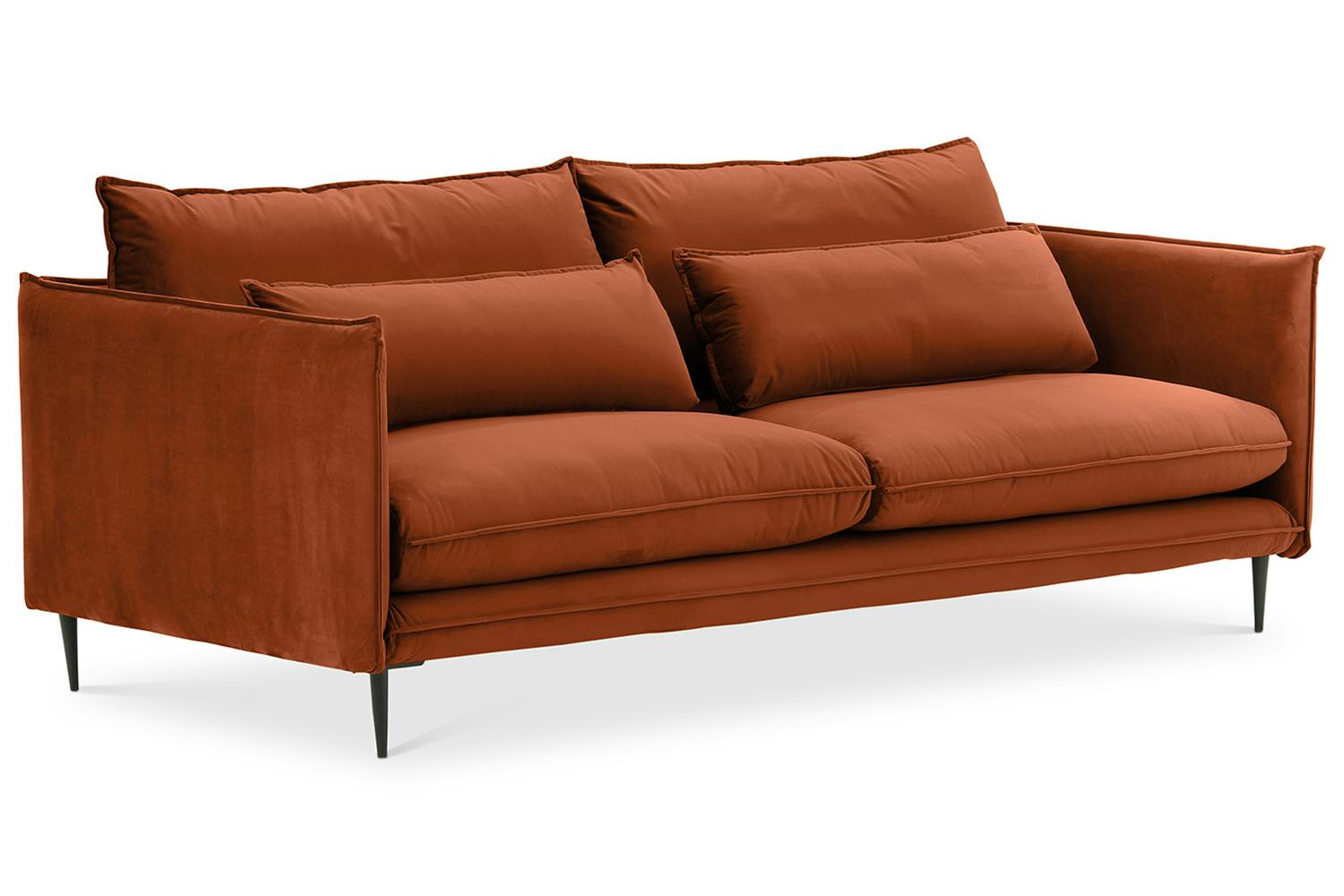 Maeve 3 Seater Sofa | Fabric | Rust