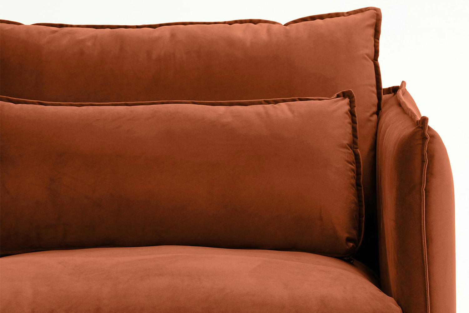 Maeve 3 Seater Sofa | Fabric | Rust